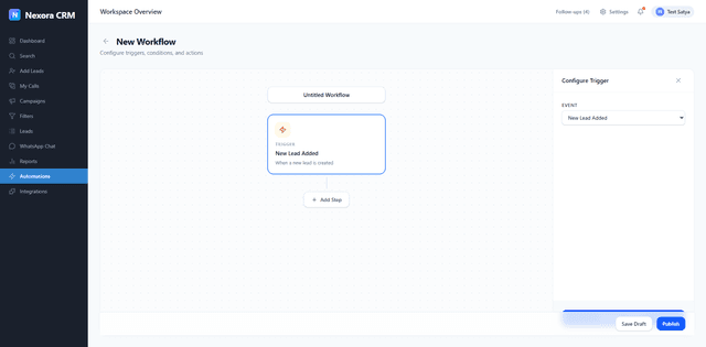 Nexora CRM – detail